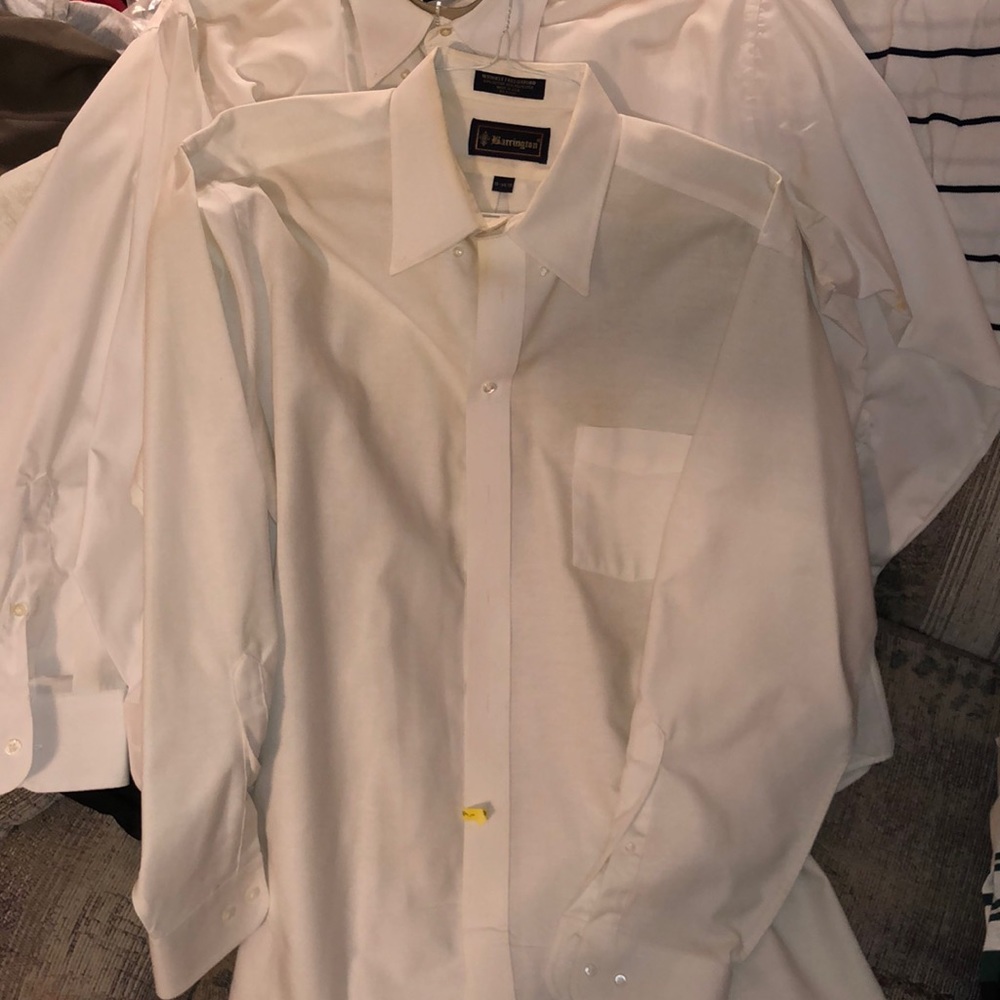 5x vintage Barrington white long sleeve dressshirt